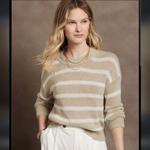 NWT Banana Republic Factory Tape Yarn Sweater in Natural Stone XXL